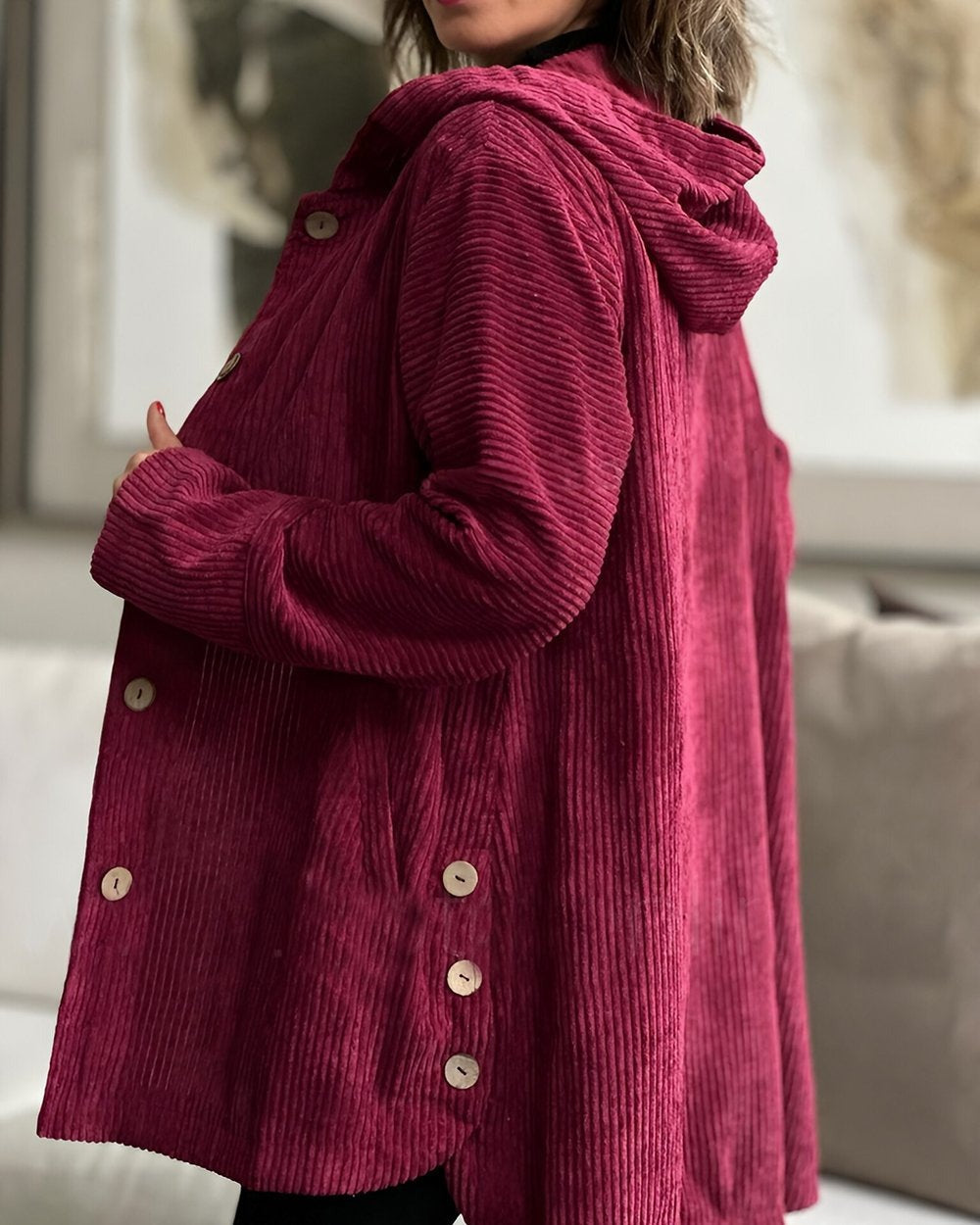 Michelle™ | Cozy Corduroy Hooded Jacket