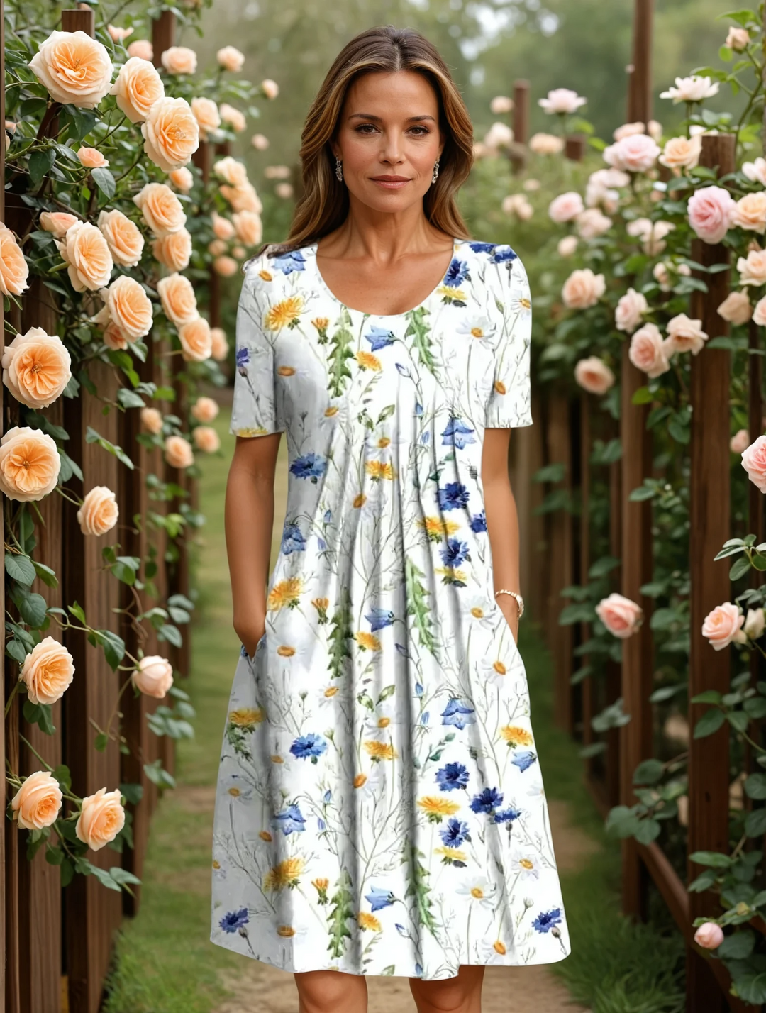 LEWITT - Elegant Dress with Tummy Coverage