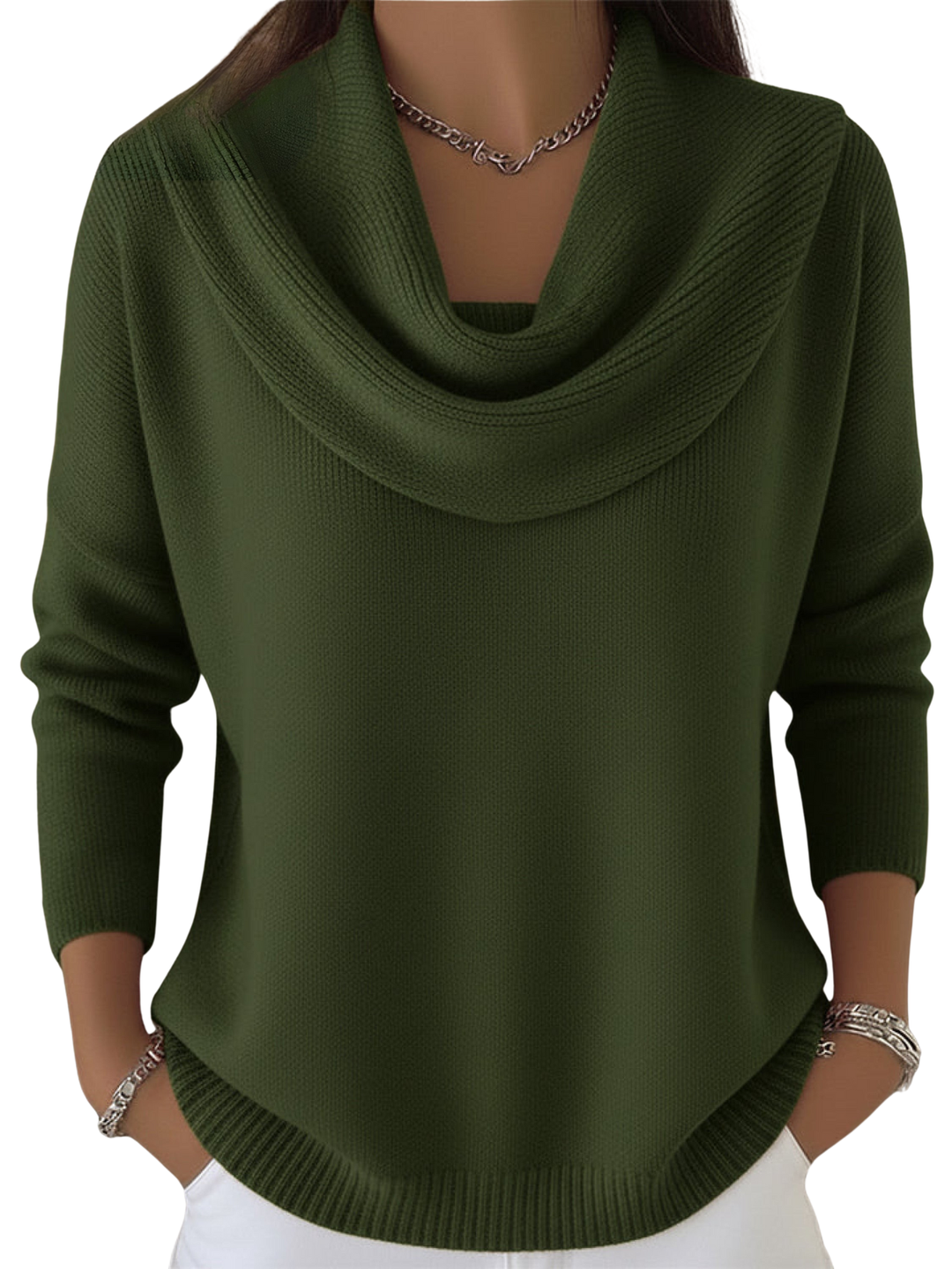 Estelle™ | Ruffled Collar Sweater Top