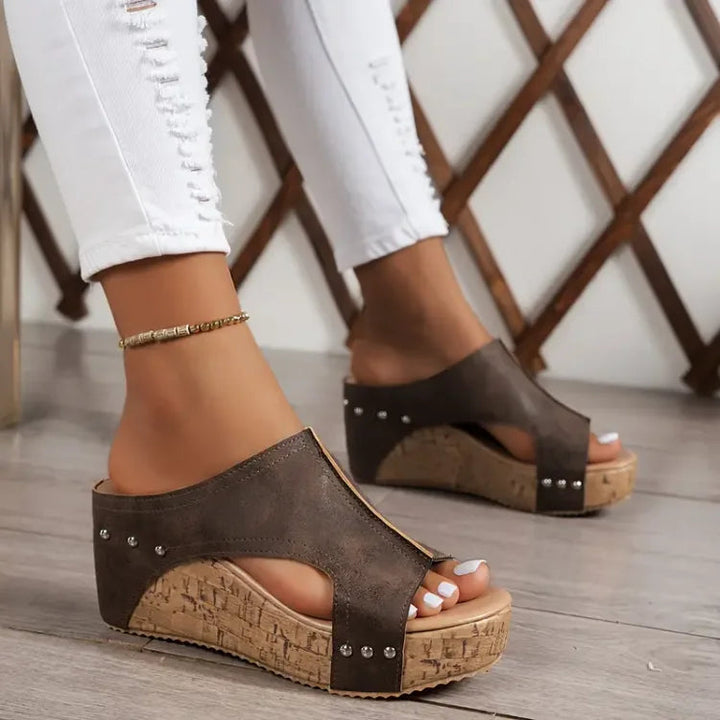 Amelia | High Wedge Sandals