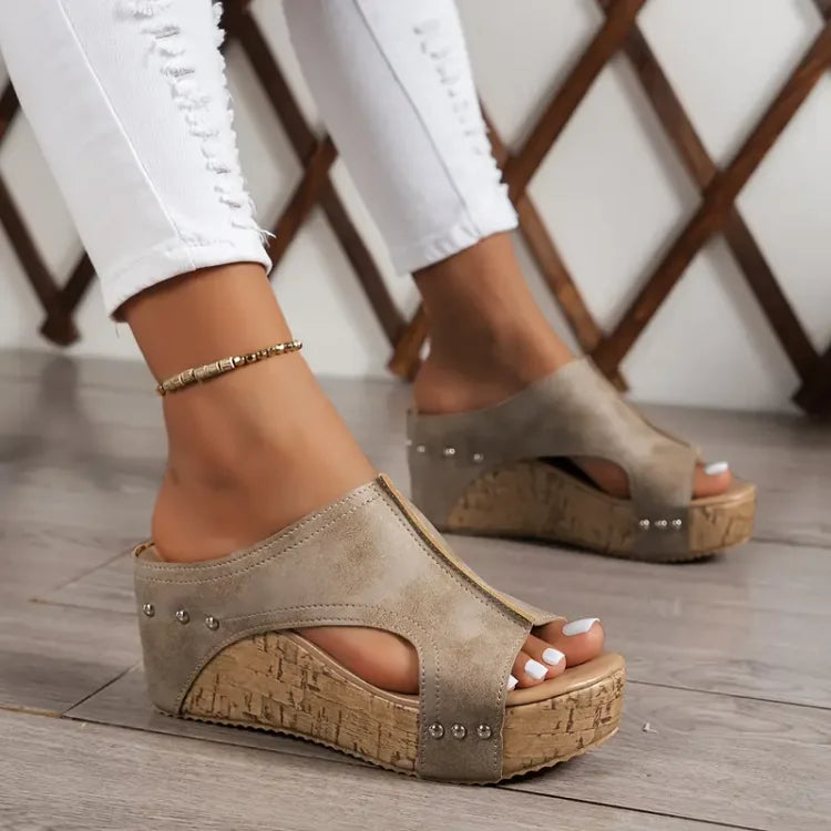 Amelia | High Wedge Sandals