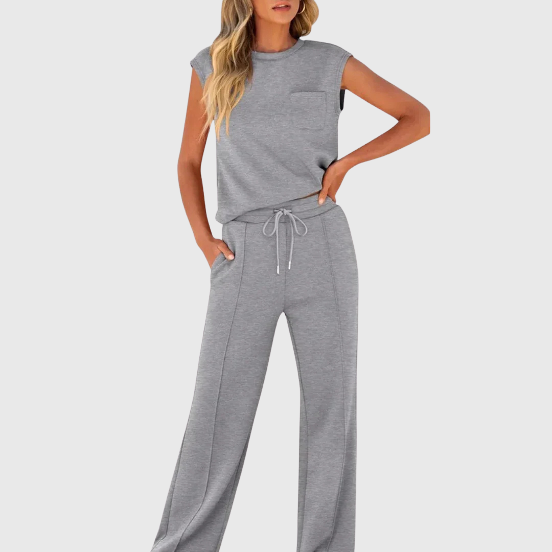 Lolly | Soft black loungewear set, relaxed fit, two-piece