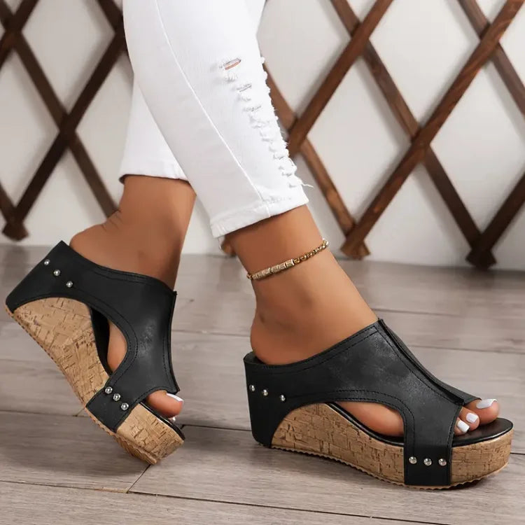 Amelia | High Wedge Sandals