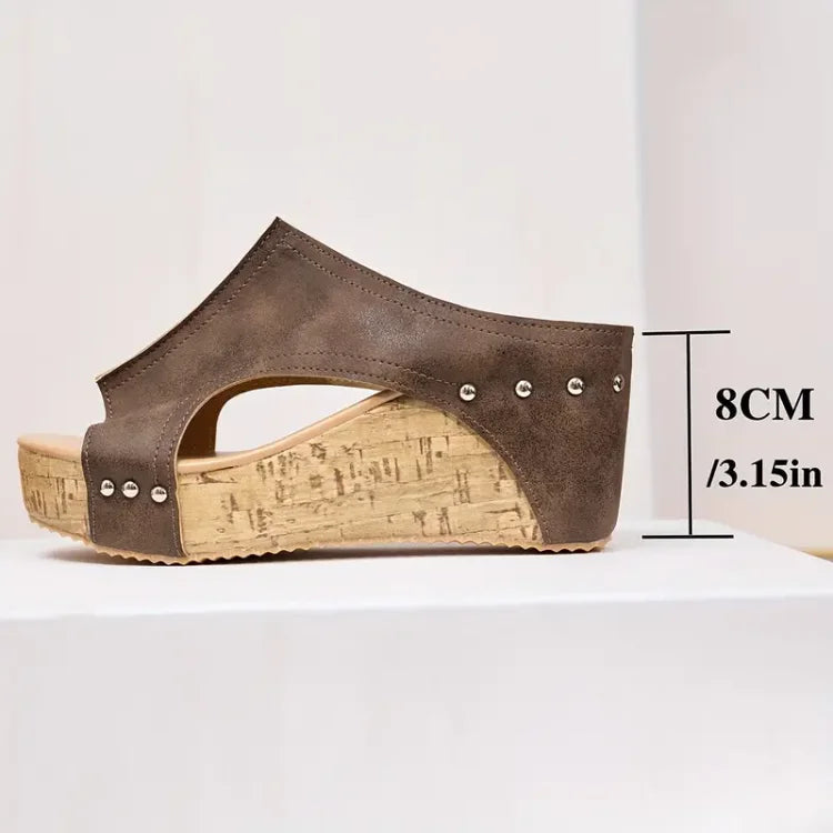Amelia | High Wedge Sandals