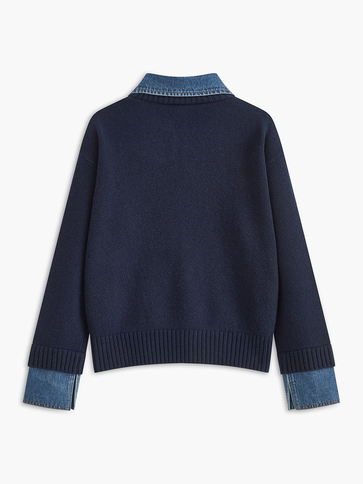 Caroline™ | Knit Sweater Denim