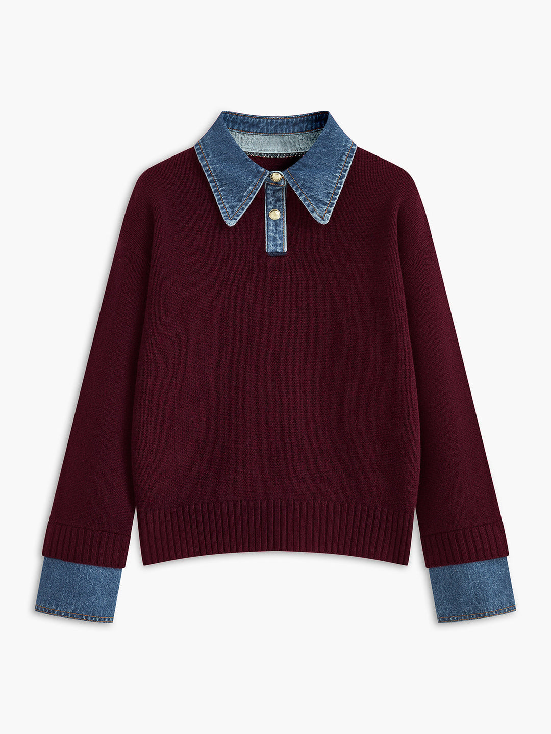 Caroline™ | Knit Sweater Denim