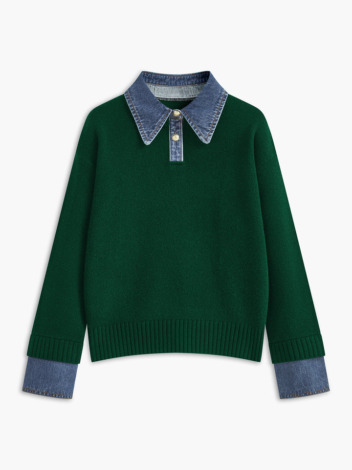 Caroline™ | Knit Sweater Denim