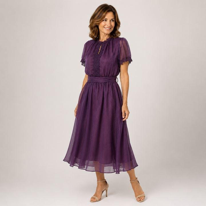 Flavia | Elegante Abito Maxi in Chiffon