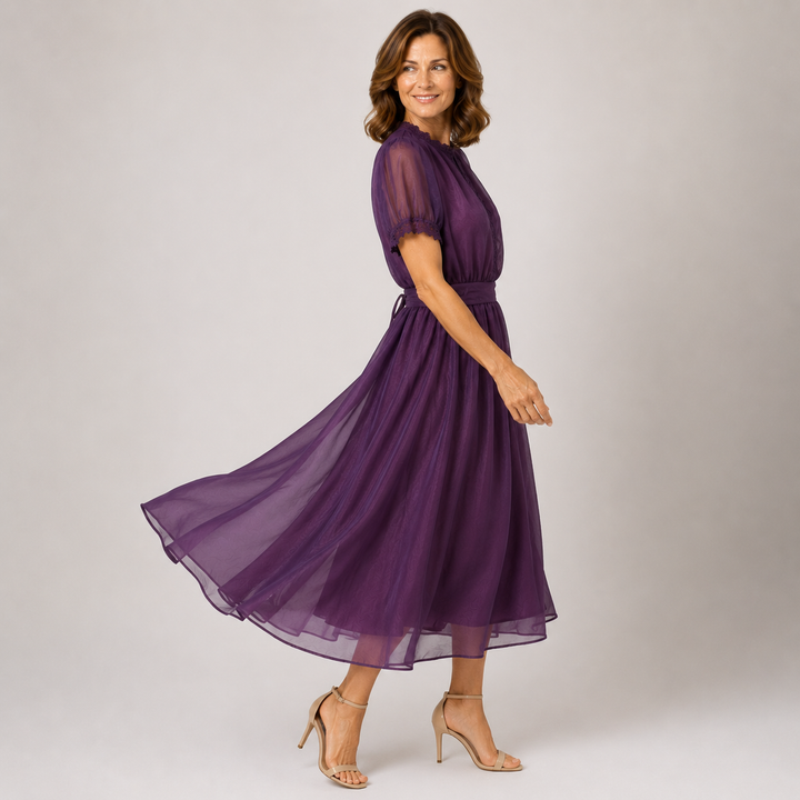 Flavia | Elegante Abito Maxi in Chiffon