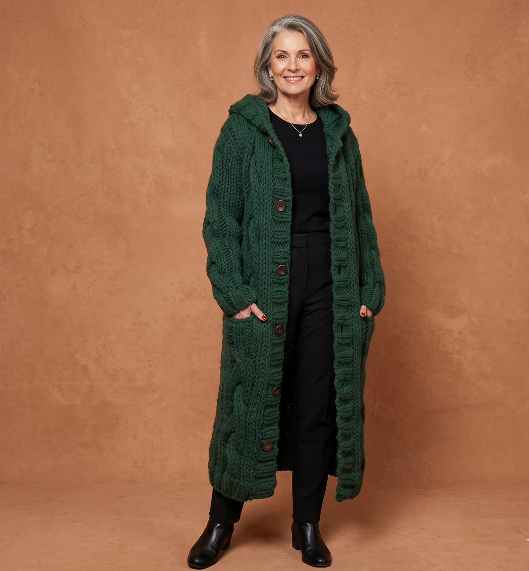 KARINA - ELEGANT COSY COAT WITH TUMMY COVERAGE