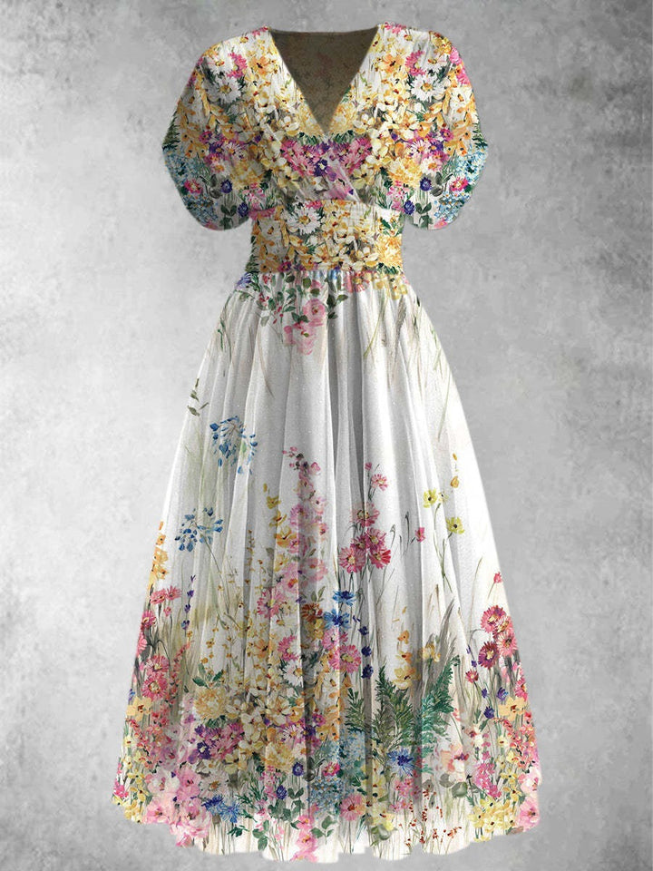 Tanya | Abito Midi Floreale Senza Maniche