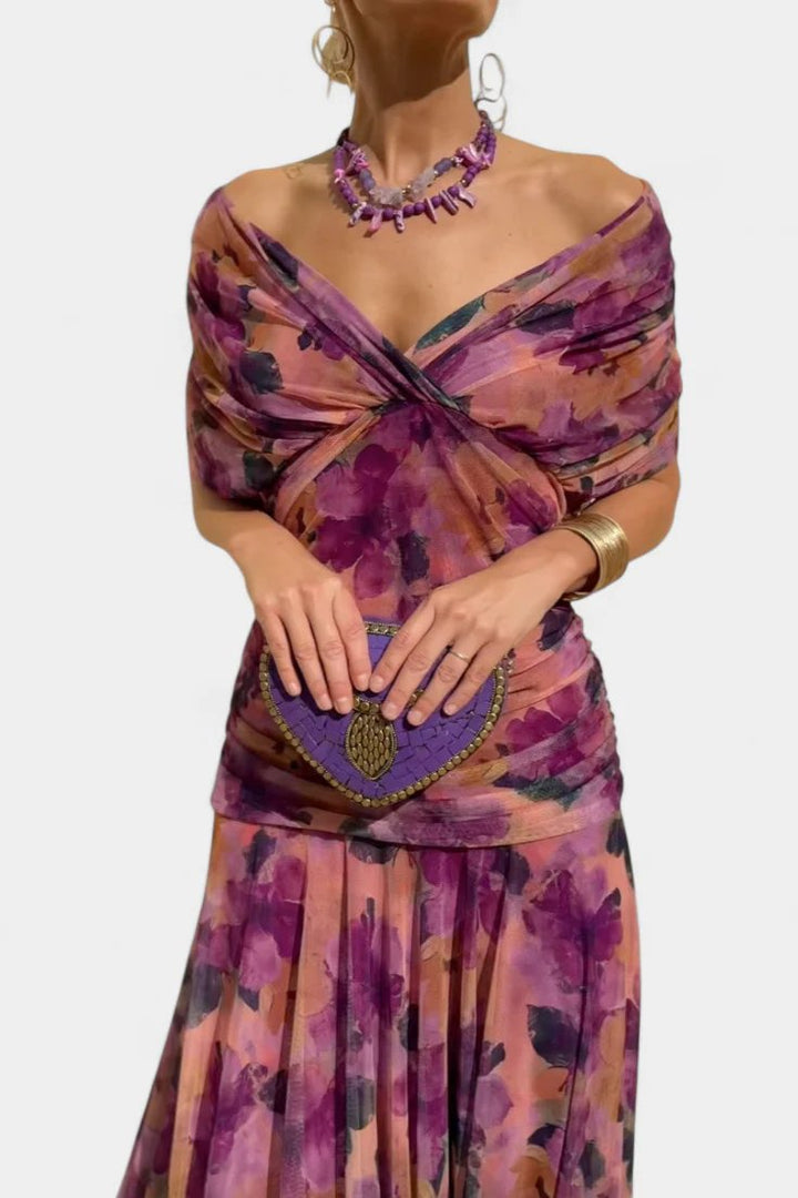 Isla™ | Elegant Floral Print Dress