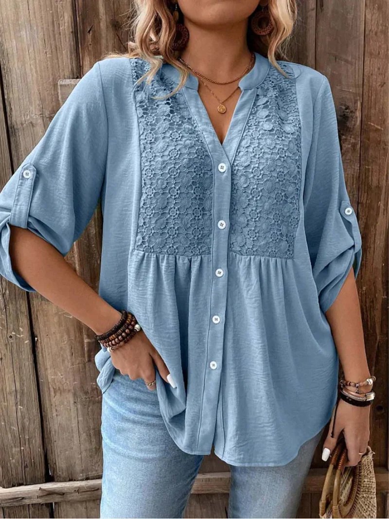 Isla™ | V-Neck Button-Front Blouse